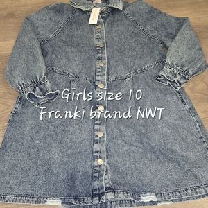 Francesca's Collections Blue Denim Kids Dress